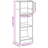 Bokhylla ek 40x24x109 cm konstruerat trä