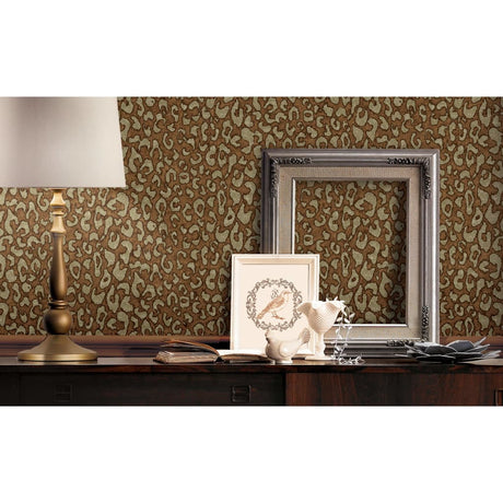 DUTCH WALLCOVERINGS Tapet leopardtryck brun