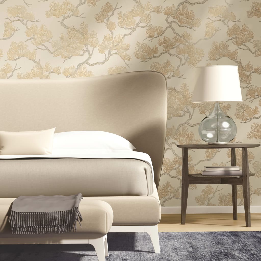 DUTCH WALLCOVERINGS Tapet tall gräddvit