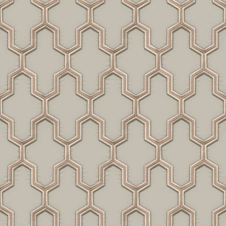 DUTCH WALLCOVERINGS Tapet Geometric guld och grön